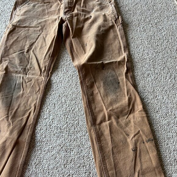 Carhartt Men's Relaxed Fit Duck Utility Work Pant 32x30 – Brown, Distressed - Picture 4 of 10